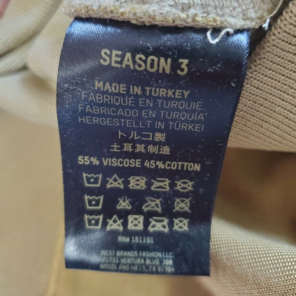 Yeezy Season 3 Crewneck Oversized Sweatshirt KW3M207-108 Military Dust XS $325 - Picture 5 of 9